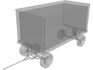 Baggage Cart 3D Model preview