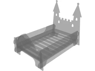 Fairy Castle Bed 3D Model preview