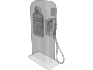 Gas Pump 3D Model preview