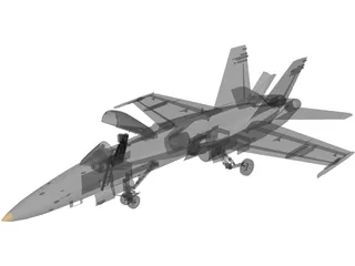 F-18C 3D Model preview