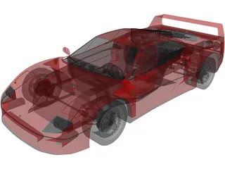 Ferrari F40 3D Model preview