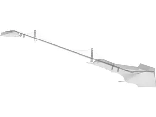 Golden Gate Bridge 3D Model preview