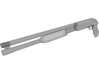 Remington Black Jack Shotgun 3D Model preview