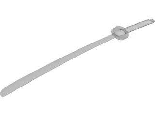 Katana Japanese Sword 3D Model preview