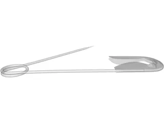 Safety Pin 3D Model preview