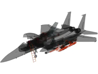 F-15E Strike Eagle 3D Model preview