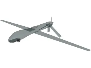 General Atomics MQ-1 Predator UAV Drone 3D Model preview