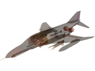 F-4E Phantom 3D Model preview