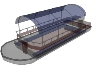 Taxi Boat 3D Model preview