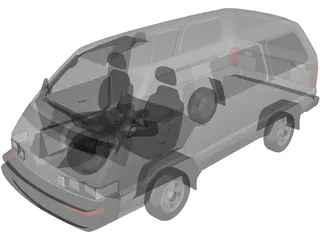 Toyota Van (1987) 3D Model preview