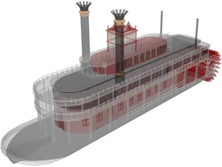 Paddle Boat 3D Model preview