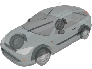 Ford Focus Hatchback 3-Door (1999) 3D Model preview