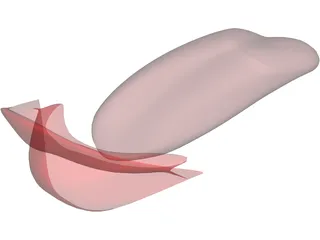 Female Mouth and Tongue 3D Model preview