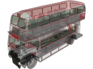 Bus London 3D Model preview
