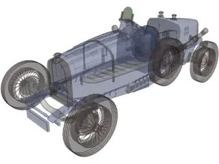 Bugatti Type 59 (1933) 3D Model preview