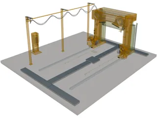 Car Wash 3D Model preview