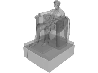 Lincoln Memorial Statue 3D Model preview