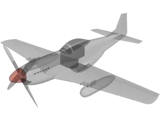 North American P-51 Mustang 3D Model preview