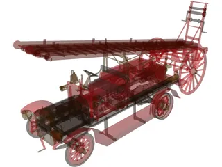 Fire Engine Dennis 3D Model preview