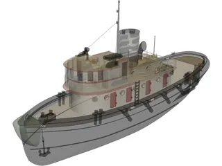 Diesel Tug 3D Model preview