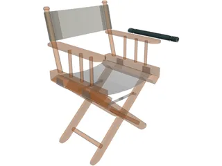Chair Director 3D Model preview