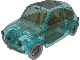 Fiat 500 (1958) 3D Model preview