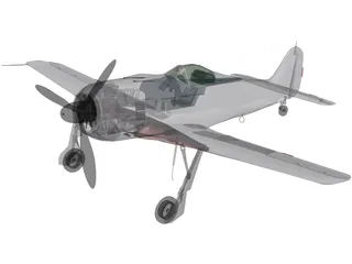 Focke-Wulf Fw 190 A 3D Model preview