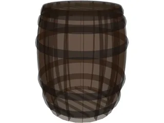 Whiskey Barrel 3D Model preview