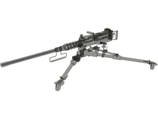 Heavy Machinegun Browning Cal .50 3D Model preview