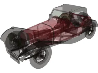Jaguar S100 Targa Florio (1937) 3D Model preview