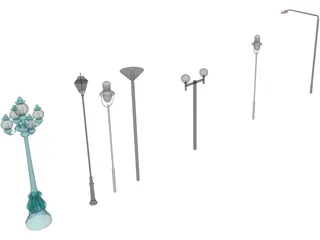 Street Luminaires 3D Model preview