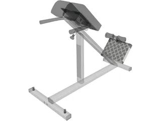 Lumbar Hyperextensions Bench 3D Model preview