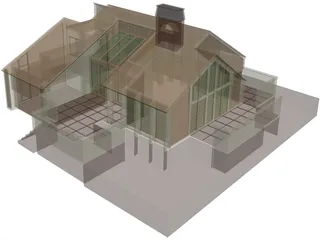 House One Story 3D Model preview
