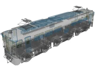 Sakura Blue Train 3D Model preview