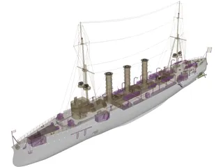 SMS Emden 3D Model preview