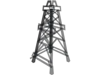Oil Rig 3D Model preview