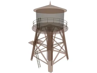Water Tower 3D Model preview