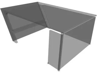 Bus Shelter 3D Model preview