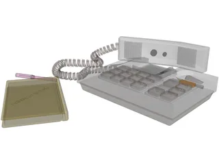 Telephone Handset 3D Model preview