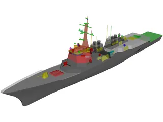 ROK Destroyer KDX-III 3D Model preview