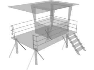Lifeguard Tower 3D Model preview