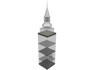Nizna City Tower of Church 3D Model preview