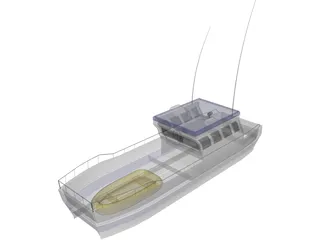 Rescue Boat 3D Model preview