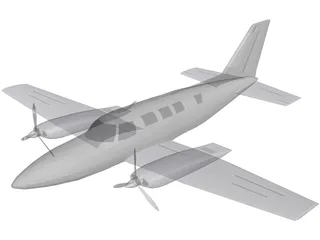 Cessna 402C 3D Model preview