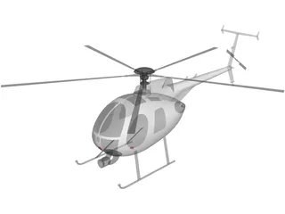 Boieng 500 Little Bird 3D Model preview