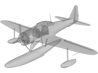 A6M2-N Type 2 Rufe 3D Model preview
