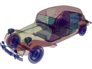 Citroen 15CV (1950) 3D Model preview
