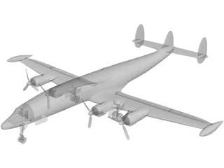 Lockheed C-121 Constellation 3D Model preview