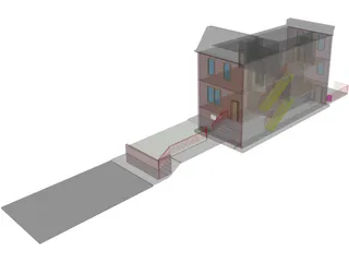 Philadelphia Row Home 3D Model preview