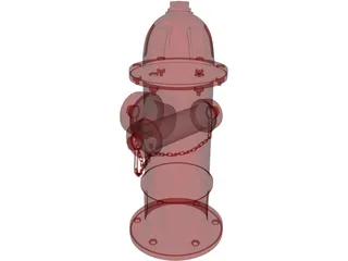 Red Fire Hydrant 3D Model preview